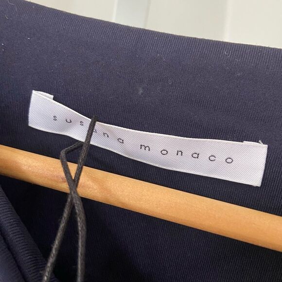 NWT Susana Monaco Sleeveless Shirred Side Dress Midnight size XS - Picture 8 of 13